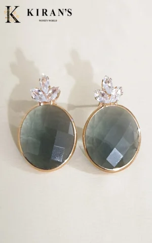 Green Matte Elegance | Fancy Earrings